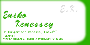 eniko kenessey business card